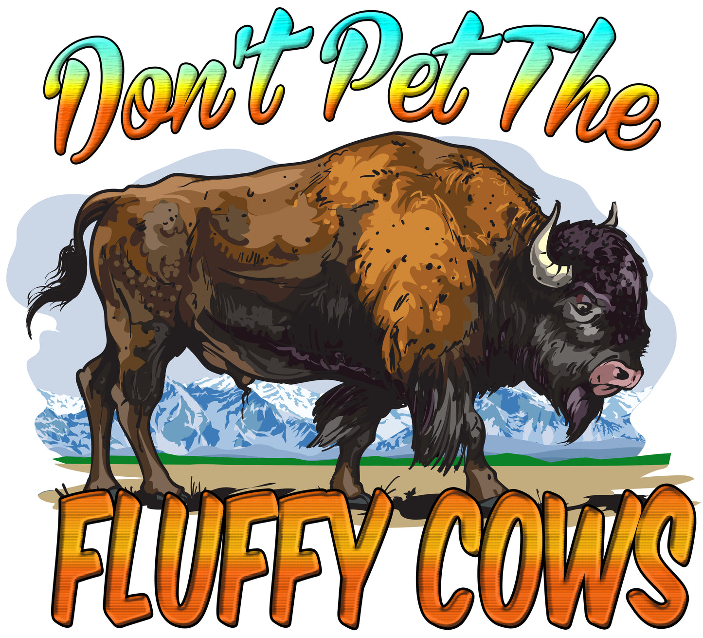 4" Sticker Don't Pet the Fluffy Cows