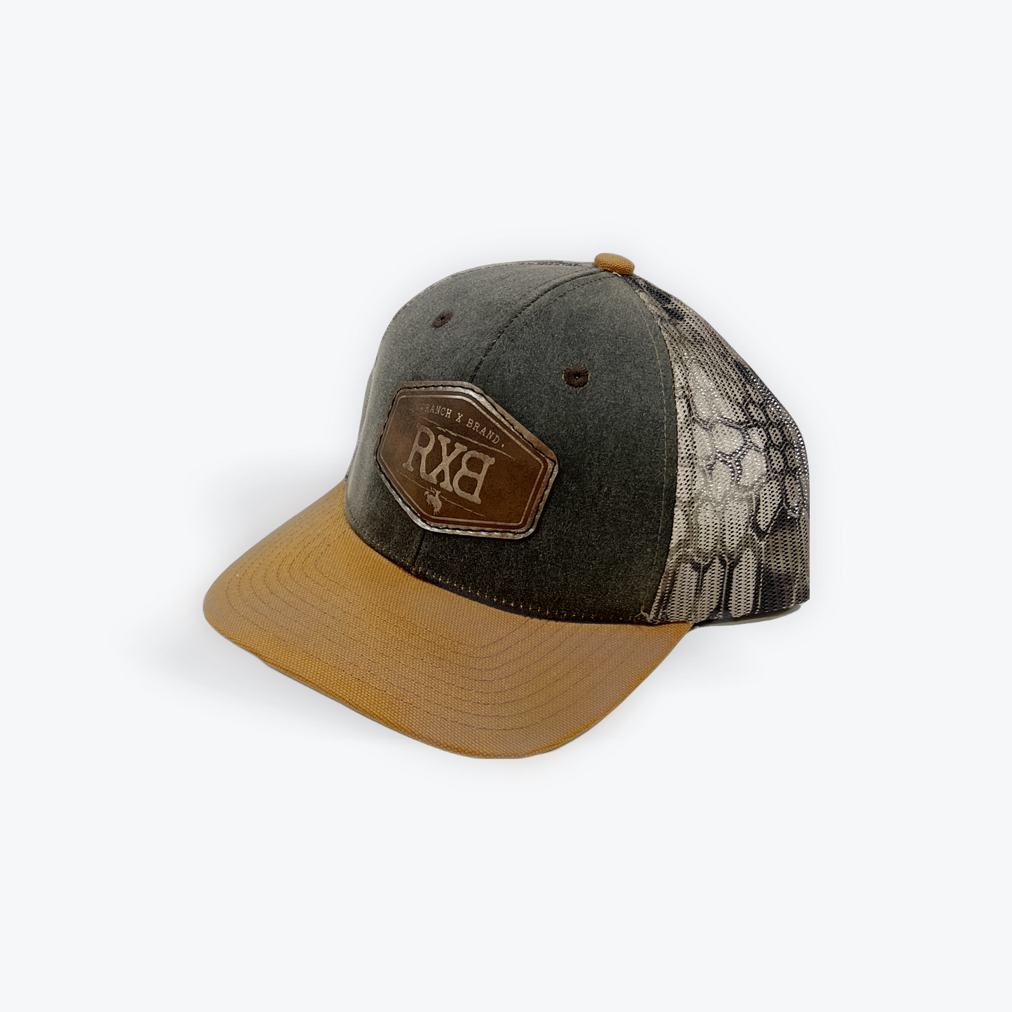 RXB Diamond Leather Patch Cap Khaki_Denim_Camo