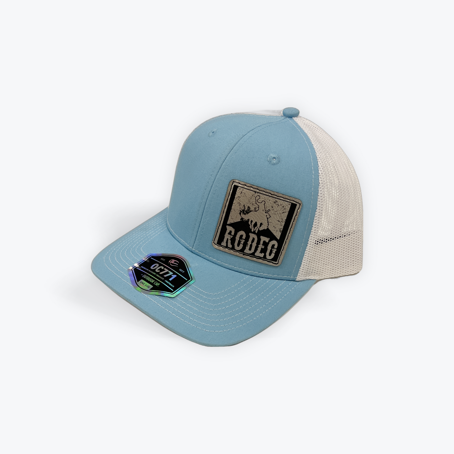RXB Marbloro Rodeo Leather Patch Cap Light Blue