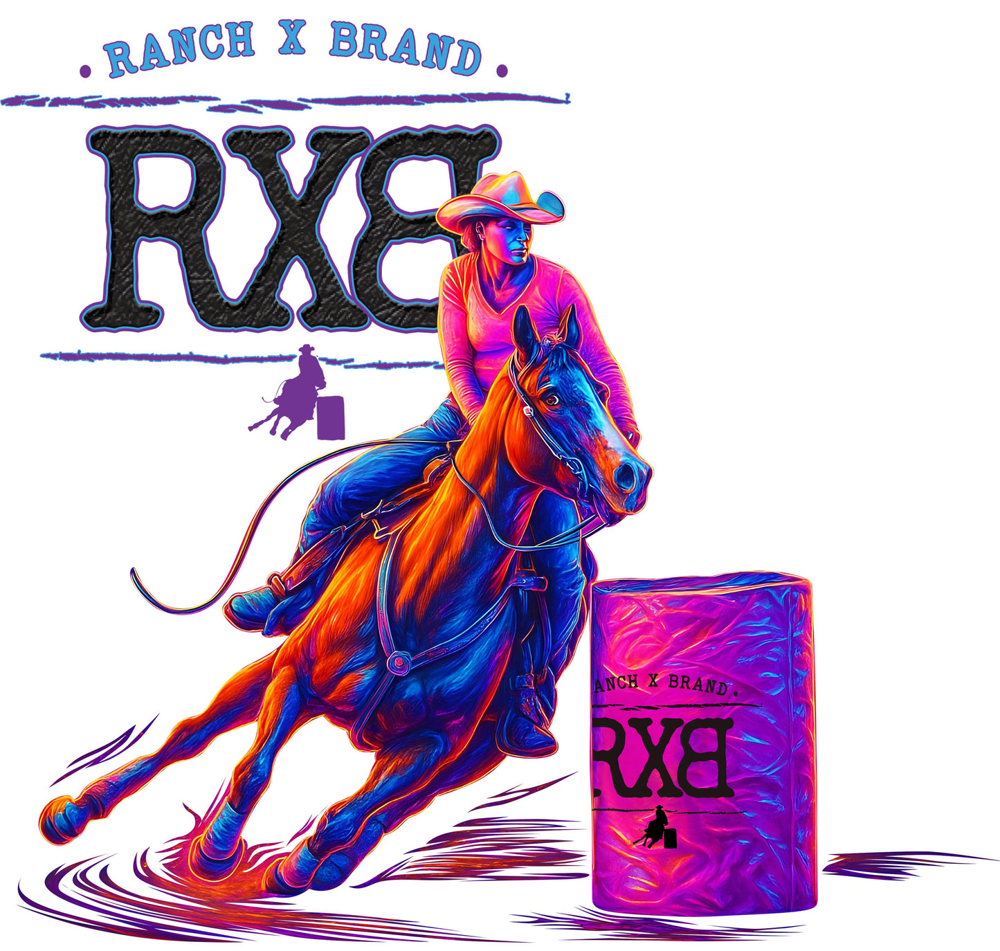 4" Sticker RXB Barrel Racing