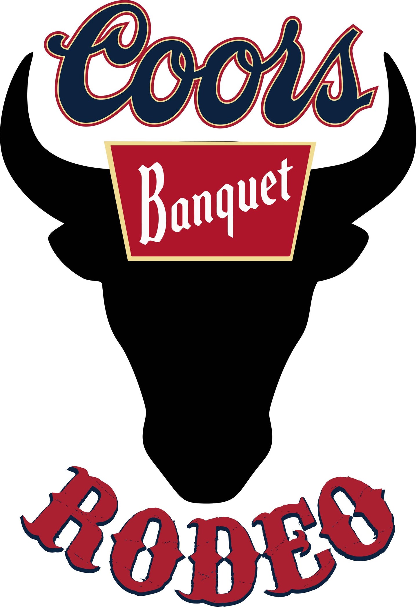 4" Sticker Coors Banquet Steer Head Rodeo