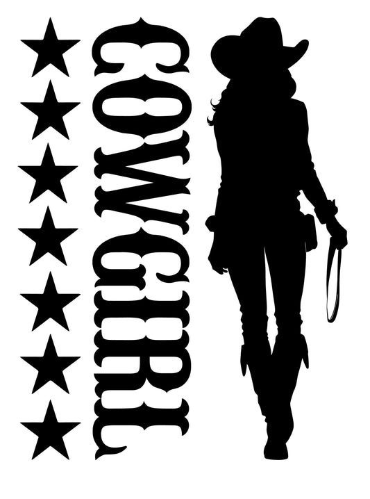 4" Sticker Cowgirl