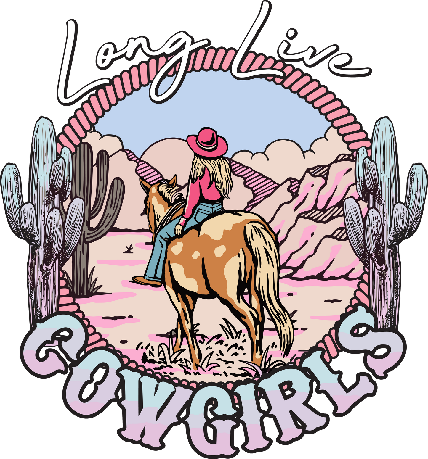 3" Sticker Long Live Cowgirls