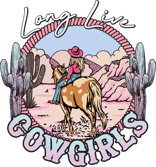 3" Sticker Long Live Cowgirls
