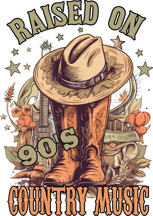 4" Sticker Raised On 90's Counrty Music