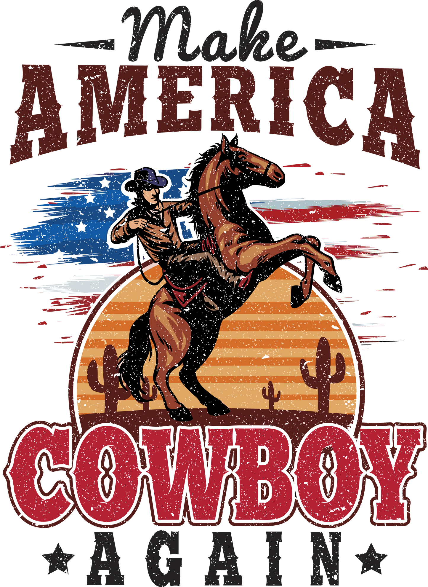 4" Sticker Make America Cowboy Again