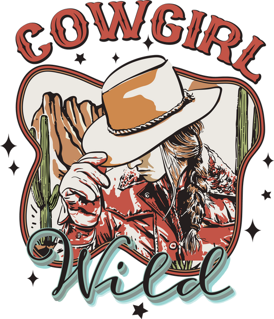 4" Sticker Cowgirl Wild