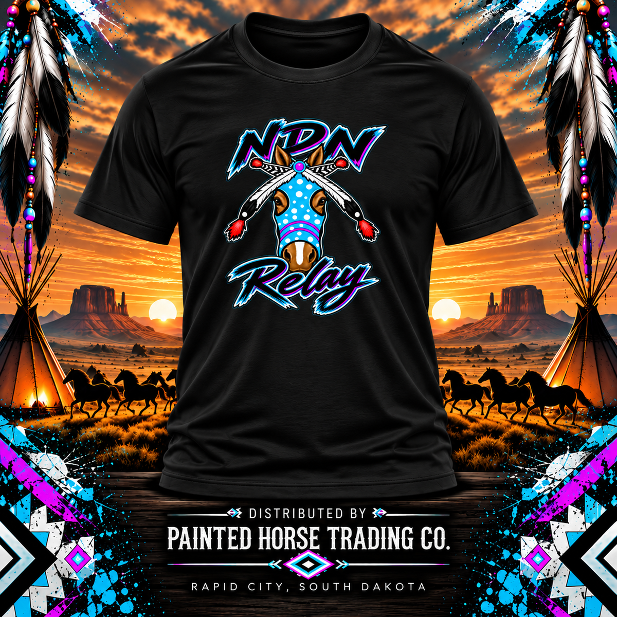 NDN Relay Masked Horse (Blue & Purple)