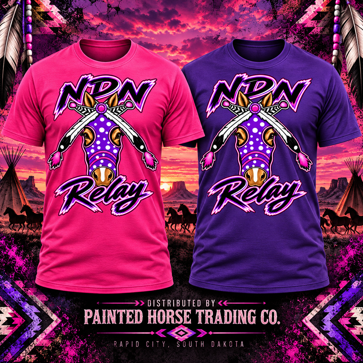 NDN Relay Masked Horse (Purple & Pink)