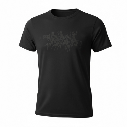 Black on Black War Party Tee