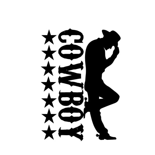 4" Sticker Cowboy